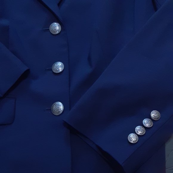 Ann Taylor, LOFT, Nvy Wool Blend 3 Button Blazer Size 6 - Picture 7 of 11